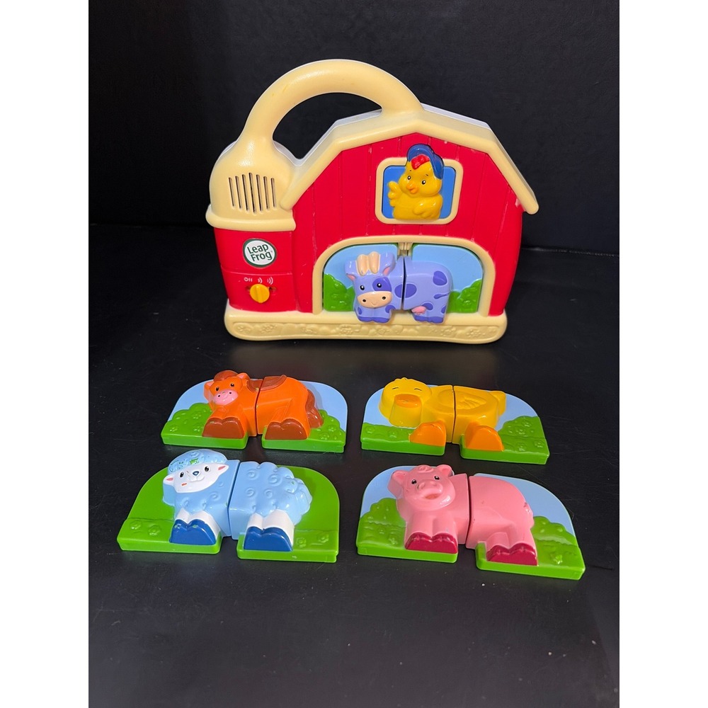 Vtg LeapFrog Fridge Farm Magnetic Animals Complete Set Chick Pig Horse Sheep Cow